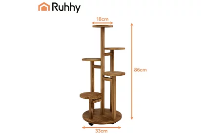 Elegantný drevený stojan na kvety 86 × 33 cm
