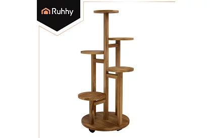 Elegantný drevený stojan na kvety 86 × 33 cm