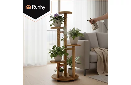 Elegantný drevený stojan na kvety 86 × 33 cm