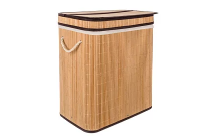 Bambusový kôš na prádlo – dvojkomorový 100 L