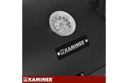 Kempingový gril na drevené uhlie – 2 rošty, teplomer