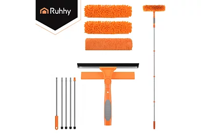 Teleskopická okenná stierka s mopom 3 v 1