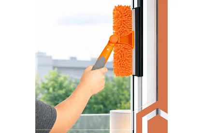 Teleskopická okenná stierka s mopom 3 v 1