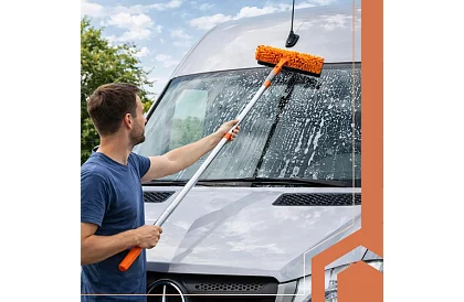 Teleskopická okenná stierka s mopom 3 v 1