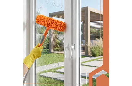 Teleskopická okenná stierka s mopom 3 v 1