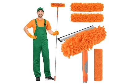 Teleskopická okenná stierka s mopom 3 v 1