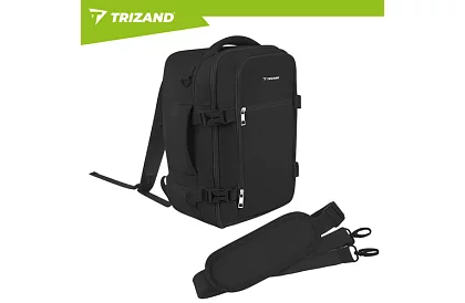 Cestovný batoh 2 v 1 – príručná batožina do lietadla 40 × 20 × 25 cm – čierny