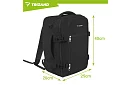 Cestovný batoh 2 v 1 – príručná batožina do lietadla 40 × 20 × 25 cm – čierny