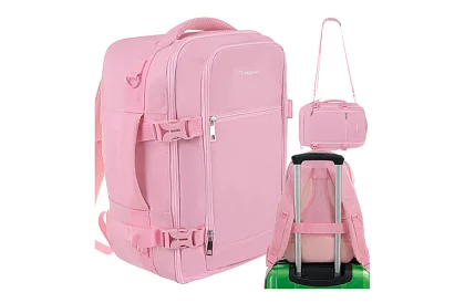 Cestovný batoh 2 v 1 – príručná batožina do lietadla 40 × 20 × 25 cm – ružový