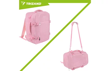 Cestovný batoh 2 v 1 – príručná batožina do lietadla 40 × 20 × 25 cm – ružový