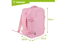 Cestovný batoh 2 v 1 – príručná batožina do lietadla 40 × 20 × 25 cm – ružový