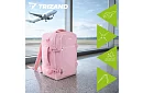 Cestovný batoh 2 v 1 – príručná batožina do lietadla 40 × 20 × 25 cm – ružový