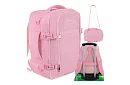 Cestovný batoh 2 v 1 – príručná batožina do lietadla 40 × 20 × 25 cm – ružový