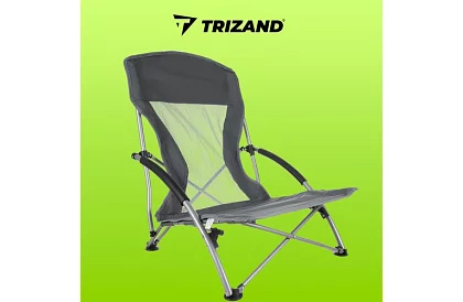 Skladacie kempingové kreslo – šedé