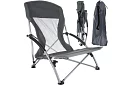 Skladacie kempingové kreslo – šedé