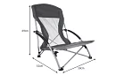 Skladacie kempingové kreslo – šedé