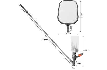 Bazénový vysávač set 2 v 1 – vysávač + sieť