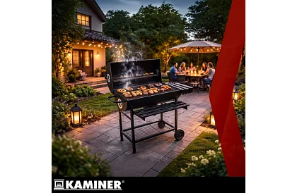 Záhradný gril na drevené uhlie 108x67x96cm + príslušenstvo