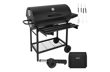 Záhradný gril na drevené uhlie 108x67x96cm + príslušenstvo