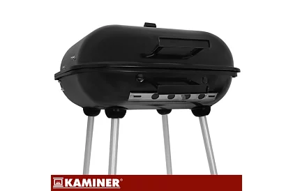 Záhradný gril na drevené uhlie 53 x 77 x 46cm – prenosný na kolieskach