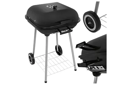 Záhradný gril na drevené uhlie 53 x 77 x 46cm – prenosný na kolieskach