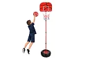 Detský nastaviteľný basketbalový kôš s doskou + loptou