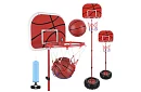 Detský nastaviteľný basketbalový kôš s doskou + loptou