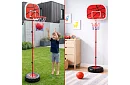 Detský nastaviteľný basketbalový kôš s doskou + loptou