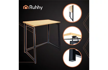 Skladací hnedý stôl – 80 × 75 × 40 cm