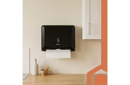 Zásobník papierových ZZ utierok – čierny