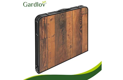 Skladací kempingový stôl 120 × 60 cm + 4 stoličky