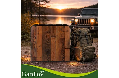 Skladací kempingový stôl 120 × 60 cm + 4 stoličky