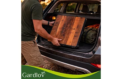 Skladací kempingový stôl 120 × 60 cm + 4 stoličky