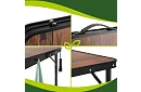 Skladací kempingový stôl 120 × 60 cm + 4 stoličky