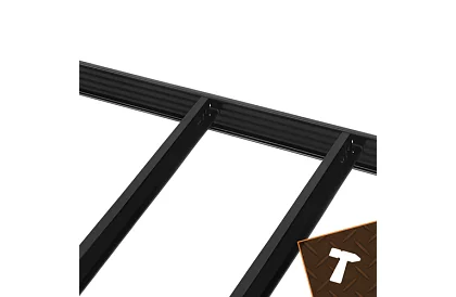 Skladový čierny regál – 5 políc, 220 × 100 × 45 cm