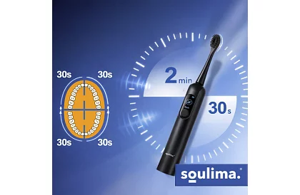 Sonický elektrický zubný kefka X800 - čierny – 90 000 ot./min + 6 hlavíc