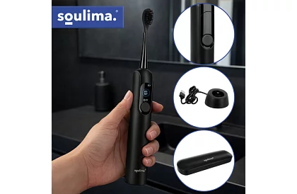 Sonický elektrický zubný kefka X800 - čierny – 90 000 ot./min + 6 hlavíc