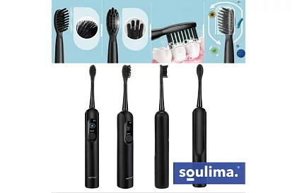 Sonický elektrický zubný kefka X800 - čierny – 90 000 ot./min + 6 hlavíc