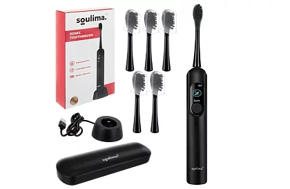 Sonický elektrický zubný kefka X800 - čierny – 90 000 ot./min + 6 hlavíc