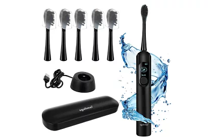 Sonický elektrický zubný kefka X800 - čierny – 90 000 ot./min + 6 hlavíc