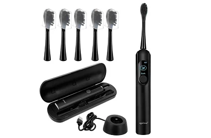 Sonický elektrický zubný kefka X800 - čierny – 90 000 ot./min + 6 hlavíc
