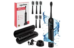 Sonický elektrický zubný kefka X800 - čierny – 90 000 ot./min + 6 hlavíc