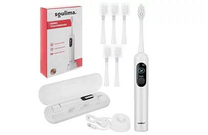 Sonický elektrický zubný kefka X800 – biely – 90 000 ot./min + 6 hlavíc