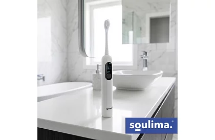 Sonický elektrický zubný kefka X800 – biely – 90 000 ot./min + 6 hlavíc