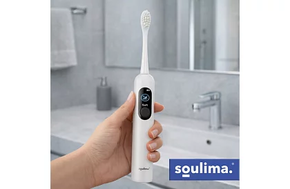 Sonický elektrický zubný kefka X800 – biely – 90 000 ot./min + 6 hlavíc