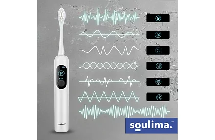 Sonický elektrický zubný kefka X800 – biely – 90 000 ot./min + 6 hlavíc