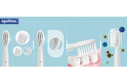 Sonický elektrický zubný kefka X800 – biely – 90 000 ot./min + 6 hlavíc