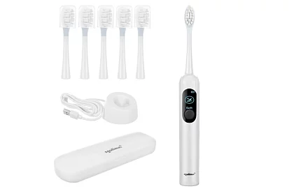 Sonický elektrický zubný kefka X800 – biely – 90 000 ot./min + 6 hlavíc