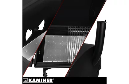 Záhradný gril s teplomerom na drevené uhlie + príslušenstvo