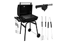 Záhradný gril s teplomerom na drevené uhlie + príslušenstvo